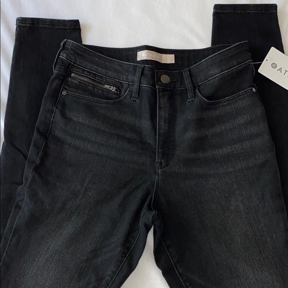 Athleta Sculptek Zip ultra skinny jeans